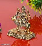 Durga Maa brass Hindu goddess statue, 8.5cm x 12.5cm x 4.5cm from India for Pooja idols & figurines