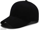 Black cotton unisex designer baseball cap, latest style with simple design