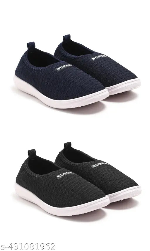 Striped mesh women's bellies sandals combo, high-quality and comfortable party footwear for girls (IND sizes 4-9), origin India