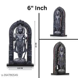 Premium wooden Ram Lalla Ayodhya Idol replica, 6-inch high for home temple decor, perfect gift idea