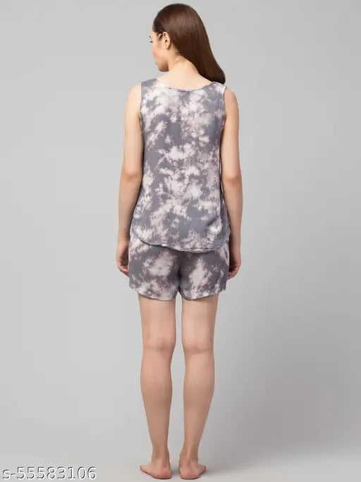 Tie Dye Viscose Rayon Night Wear Set - Best Selling, comfortable fit, vibrant patterns, machine washable