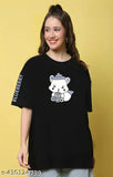 Oversized printed women's t-shirt