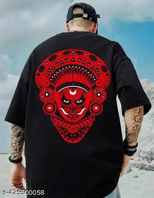 Mens cotton blend short-sleeve printed t-shirt for men, size M - India origin