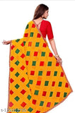 Brightly colored bandhani saree, soft georgette fabric, new collection