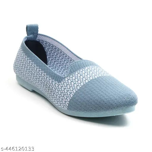 Light blue slip-on shoes for women
