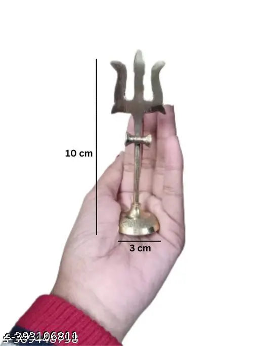 Black brass Shivling with Brass plate, Kalash stand and Trishul. Home temple Puja accessory for Shiva worship" (125 characters)