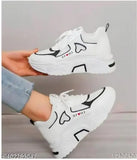 White mesh kids' casual shoes by Megpar Fashionate, PVC sole with lace-up detail, comfortable for daily wear