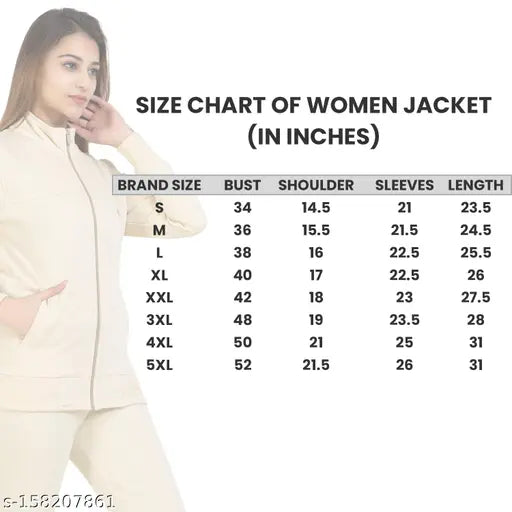 Fleece women's jacket, solid-colored blended cotton fleece in various sizes, modern style essential for everyday wear, YHA quality and affordability, perfect with jeans and sneakers, made in India