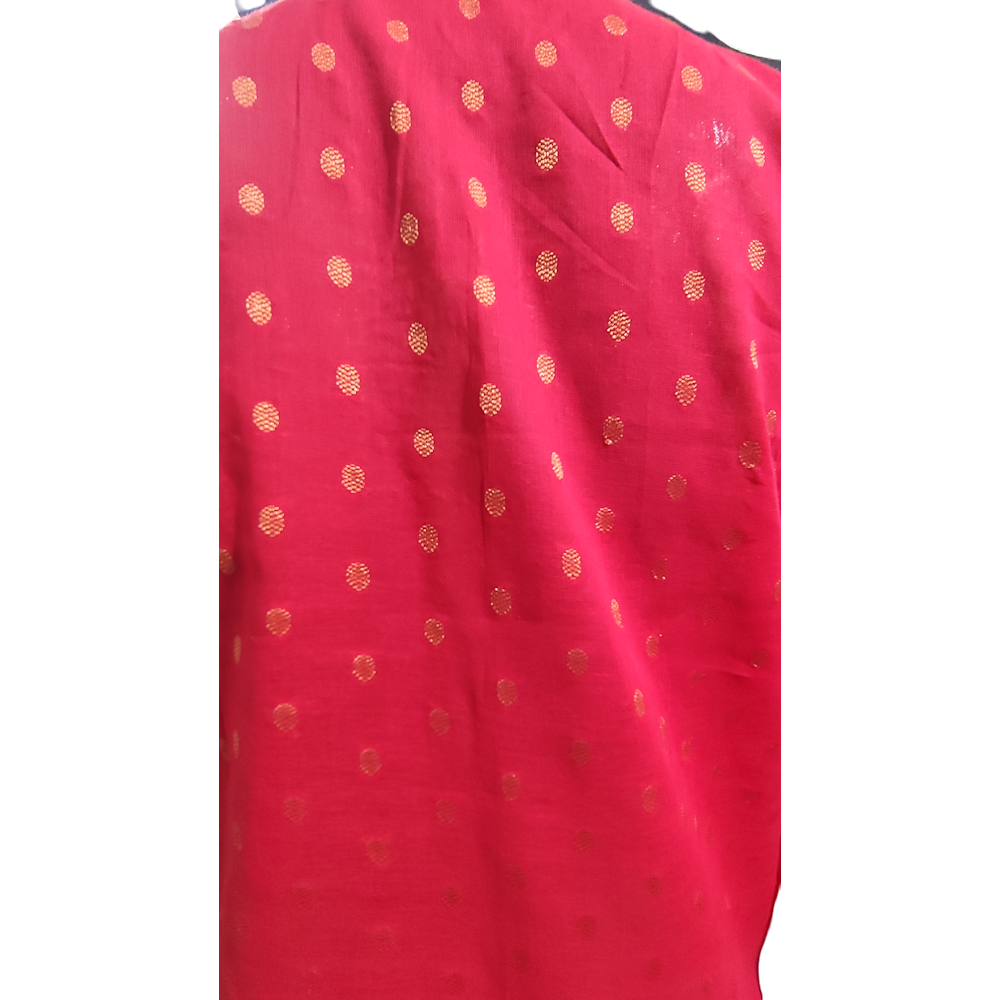 Red Chanderi cotton Kurta, vibrant and classic Indian women's fashion