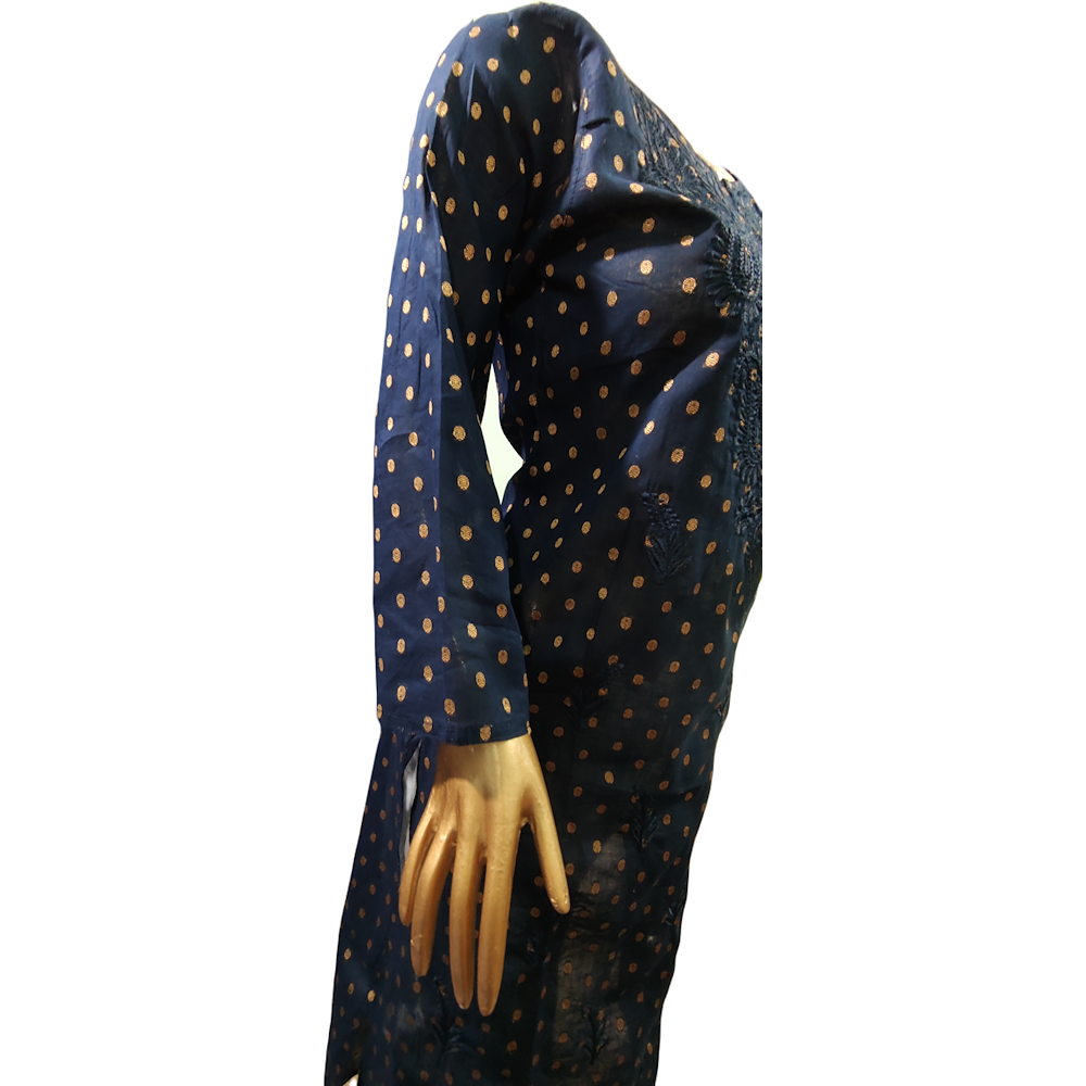 kurta chanderi Nevi blue - GillKart