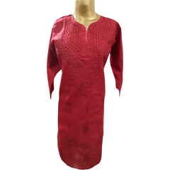kurta cotton Maroon mix colour - GillKart