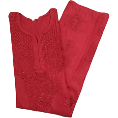 kurta cotton Maroon mix colour - GillKart
