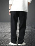 Gray cotton sweatpants, straight leg cut, oversized fit