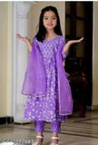 Embroidered cotton A-line trousers for teenagers, 11-14 years old, Indian traditional fashion