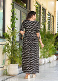Golden rayon tiered kurti, maroon with traditional charm, three-quarter sleeves