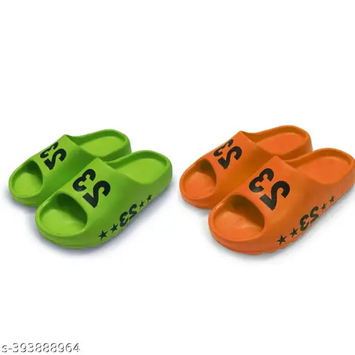 Eva EVA Combo print net flip flops for boys & kids, 2 pairs for sizes 7-8, 8-9, 9-10 years, made in India