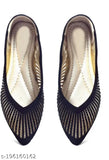 Black synthetic leather ballerinas from the UK Collection - stylish, comfortable footwear for women or girls