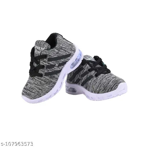 Kids shoes with LED light - black canvas running shoes for boys, SMARTOTS casual shoe with comfortable lining and vibrant design
