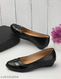 Black patent leather ballerinas - Laxmi trace stylish for women slip-on shoes, India origin