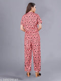 Polycotton women's nightsuit combo, printed net design, comfortable sleepwear for women, nightdress set, Indian-made nightwear