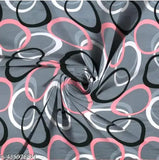 Glace cotton, super-soft fitted double bed sheet with geometric pattern & 2 pillow covers, ideal for summer use