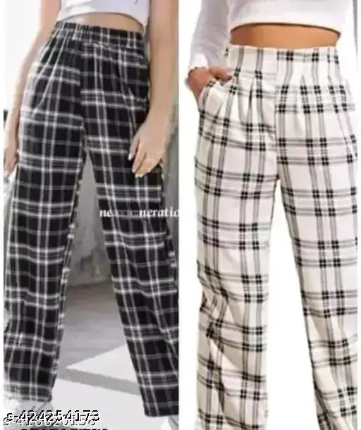 White and black pajama set, comfortable stretch material