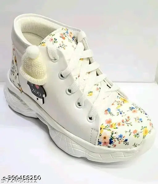 Stylish synthetic casual shoes for kids (ages 2-9), PVC sole, ankle loop fastening