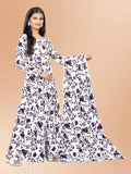 Kids maxi gown with dupatta, printed floral design on polycotton. Celebrate traditions in a whimsical, sophisticated style for kids aged 5-16 years. Indian origin