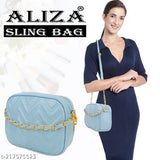A light blue cloud-shaped sling bag, designed for women's casual wear