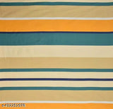 DBRUNO Premium wrinkel-free striped cotton blend flat sheets for Double King bed with 2 pillow covers, ideal for summer. Authentic product from Indian manufacturers