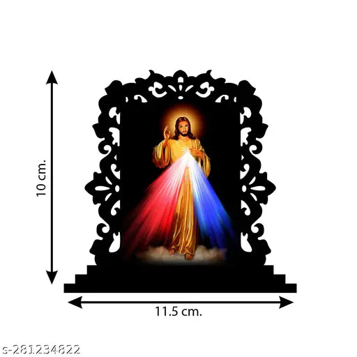 Acrylic multicolor Jesus Christ Idol, suitable for car or home decor, religious gift item