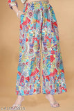 Multi-color rayon kurta palazzo set for women, vibrant printed design, Indian handcrafted party and wedding wear