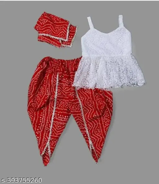 Sleeveless dhoti kurti for kids aged 1-13 years, traditional Indian clothing in various sizes