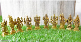 Brass Vishnu Dasavatar Set (850 gm), intricately detailed brass idol for home, showcasing 10 forms of Vishnu