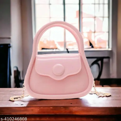 Pink silicone sling bag