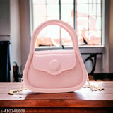 Pink silicone sling bag