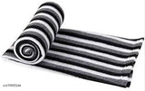 Black & Grey White striped fleece SB blanket, soft and comfortable for winter. High-quality Akin Polar Fleece pack of 1