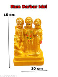 Polyresin Ram Darbar statue: Figurine showcases Ram, Laxman, Sita, and Hanuman for home or office decor, 10cm x 15cm x 6cm in size