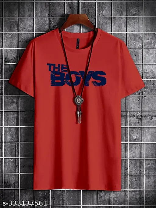 Red cotton regular round men's graphic print t-shirts (pack of 2), SUPERSQUAD brand