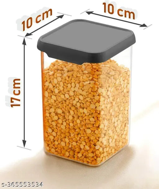 High quality unbreakable air tight square shape plastic container set pack of 12, blue, 1100ml kitchen storage container