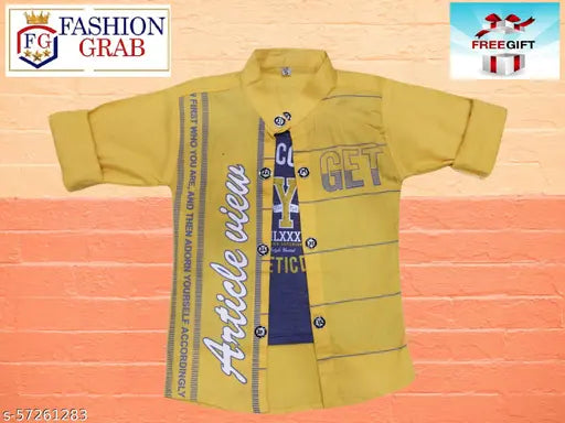 Fashionable boys jacket, green cotton with yellow patches and button detail