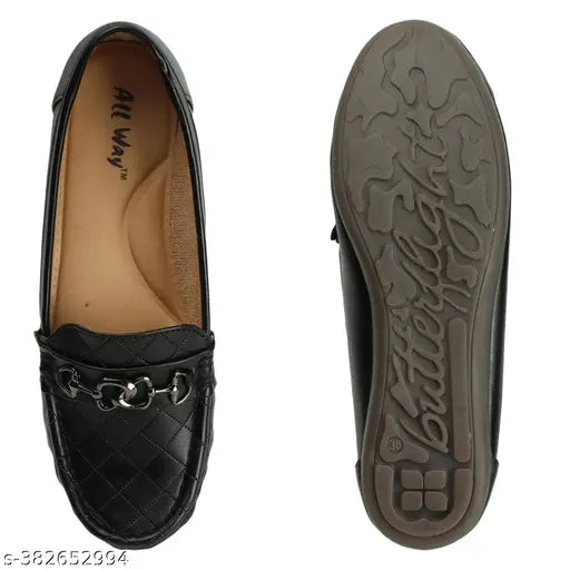 Synthetic slip-on casual loafers BELLEIS - comfortable flat shoes for work or play, made in India (size options: IND-3, IND-4, IND-5, IND-6)