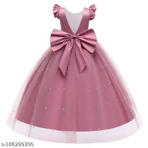 Embellished net maxi dress for kids girls, 11-12 years, soft and comfortable party wear from ROZZBY