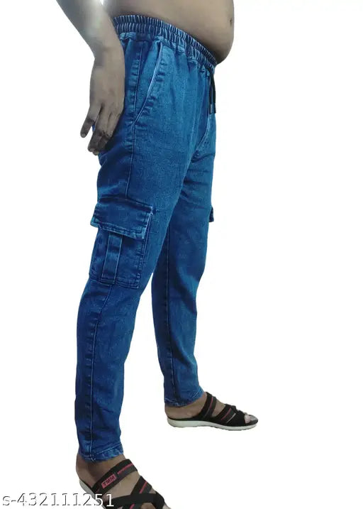 Denim solid men's jogger pants by Superdry, Jins, and Patagonia Terrebonne - fashionable and comfortable, available in sizes 28, 30, 32, and 34 (waist 28/30/32/34, length 38/38/38/40, hip 30/32/34/36). Made in India