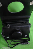 Adjustable strap, sling bag, flap closure, black