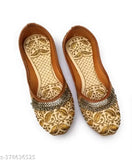 Niharika Women's Rajasthani Embroidered Patent Leather Punjabi Mojari Juti Shoe - Indian handcrafted fashion footwear