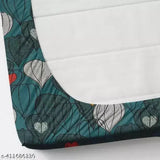 Premium glace cotton blend fitted bedsheets, supersoft & breathable, double bed size 72x78, fits up to 6" mattress, romantic print by Gravia Homes