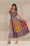 Colorful animal print cotton midi dress for women, sleeveless and trendy daily wear for summer or festivals