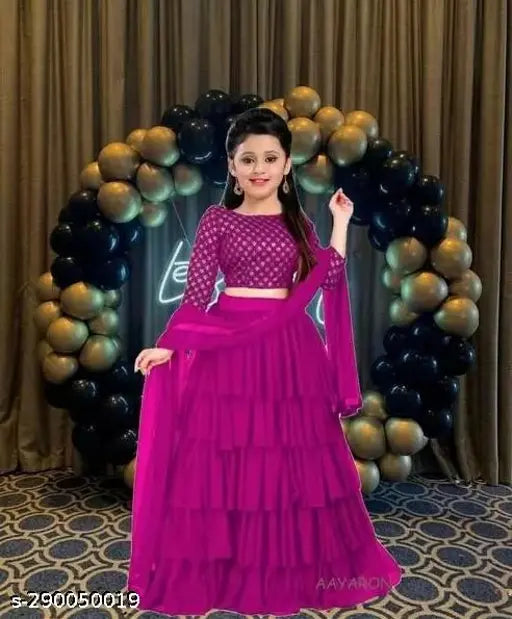 Net Lehenga Choli for girls, Indian traditional wear for 1-12 years