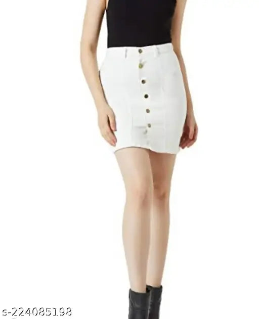 Solid denim women's skirt for girls (India), size 28/30/32